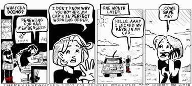 Actually, Obby was the one who locked the keys in the car.
