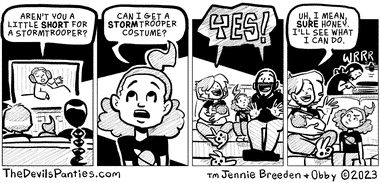 I honestly can't remember if we did this comic. I definitely showed off her final costume.