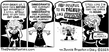 A country founded by immigrants afraid newcomers will do what they did to the original locals. 